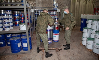 «ТЯЖМАШ» передал филиалу ВУНЦ ВВС «ВВА имени профессора Н. Е. Жуковского и Ю. А. Гагарина» более 600 килограммов краски